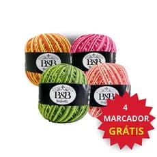Kit 4 Novelo Degrade Mesclado Beb Fio 6 200g Marcador Brinde Croche Artesanato