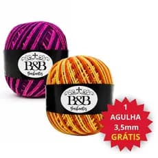 Kit 2 Barbante B&B Degrade Novelo 200gr Crochê Tricô Artesanato