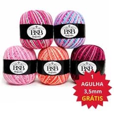 Kit 5 Barbante B&B Degrade Novelo 200gr Croche Trico Artesanato