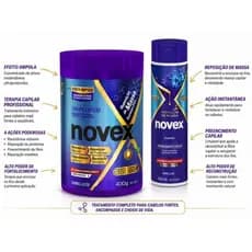 Kit novex Shampoo 300ml + Creme de tratamento 400g Reposição de massa