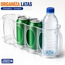 Organizador de Latas e Garrafas  2 em 1 My Box Lyor | Geladeira e Armário com Alça