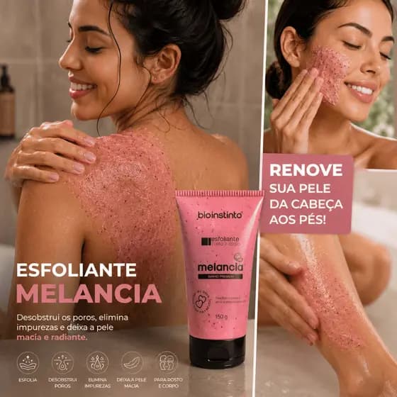Esfoliante Corporal e Facial Skincare Bio Instinto 150g Limpeza dos Poros