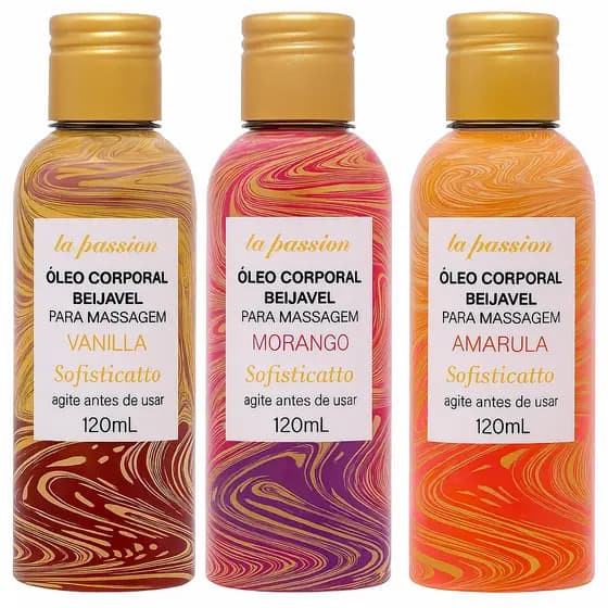 OLEO PARA MASSAGEM CORPORAL SENSUAL TÂNTRICA LA PASSION