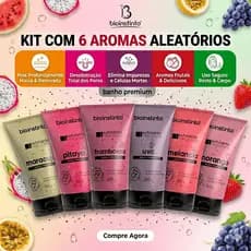 Kit 6 Esfoliantes Corporais e Faciais Bio Instinto 150g — Aromas Sortidos | Colágeno | Pele Macia