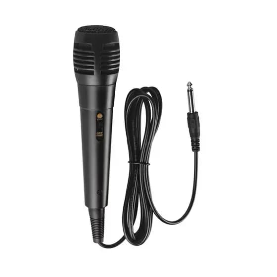 Microfone Com Fio Profissional Karaoke Caixa de Som Igreja Palestra Cantar Show Cabo