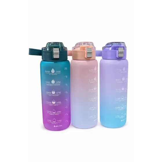 Garrafa  Squeeze 1000ML De Academia Com Marcador FitNess