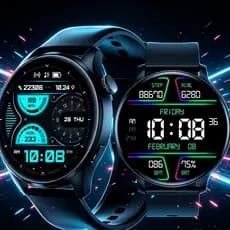 2026 TM05 NFC Relógio Inteligente Masculino Tela AMOLED HD Monitor de Frequência Cardíaca