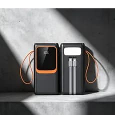 Banco De Energia Solar 50000mAh Portátil Power Bank Carregamento Rápido Com Cabo Universal Incluído