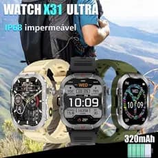 X31 Ultra Relógio Inteligente 2.01" Tela Cheia IP68 Impermeável Bateria Duradoura Carregamento Rápido Entrega Rápida SP