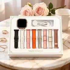 Moda Feminina Smartwatch Relógio Inteligente Tela De Toque Completa 7 Funções Monitor De Saúde Esportes Lazer