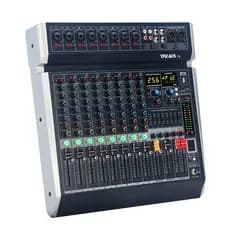 Mesa De Som 8/12/16 Canais Mixer De áudio T8/T12/T16 48+v Bluetooth Com Atraso E Efeitos De Som USB Elétrico Tela LCD