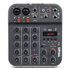 Mesa de Som 4/6 Canais T4/T6 Placa de som Profissional Áudio bluetooth PC usb 48V Potência Fantasma TKLBLS