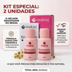 Kit Atacado Removedor de Henna Makiaj 2 ou 5 Unidades | Revenda Salão e Estúdio de Sobrancelhas | Alta Rotatividade