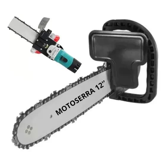 Adaptador Motosserra 12" Para Esmerilhadeira Serra Portátil Para Cortar Galhos até 25cm Profissional