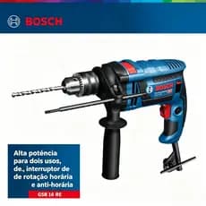 Furadeira de Impacto 1200W Bosch GSB 16RE Leve Compacto Uso Doméstico e Profissional Com Velocidade Variável