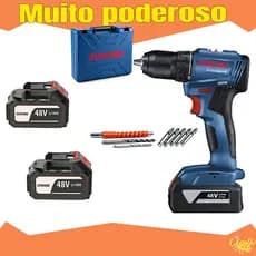 Profissional Furadeira parafusadeira 48v  2 Baterias furadeira de impacto elétrica Alto torque ZOWSBB