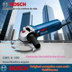 Esmerilhadeira Lixadeira Angular bosch 1000w profissional cortar e polir GWS6-100 127v/220v alto poder