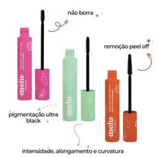 Máscaras Para Cílios Melu Peel Off – Selfie, Like It e Challenge – Volume, Definição e Alongamento – 14,5g Cada