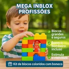 Bloco Bombeiro de Montar Coloridos Mega InBlox Profissões