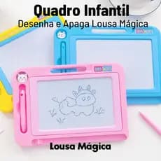 Lousa Quadro Mágico Infantil Desenha e Apaga  Lousa Mágica Educacional com Caneta Magnética
