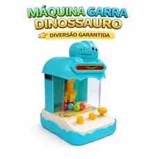 Máquina de Garra Infantil Portátil Brinquedo Interativo em Formato de Nave e Dinossauro