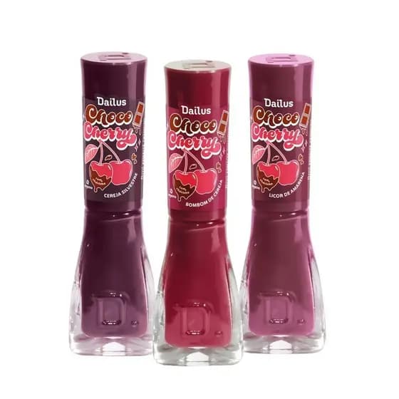 Dailus Esmalte Choco Cherry 3 Un Tons Vermelho-vinho 8ml