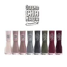 Kit Esmalte Dailus Coleção Última Chamada Cores Novas Secagem Rápida e Longa Duração