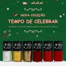 Kit Esmalte Anita 6 Cores Coleção Tempo De Celebrar Natal Oferta