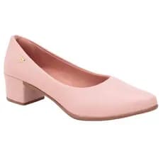 Scarpin Feminino Salto Baixo Bloco Saltinho Grosso Bico Fino