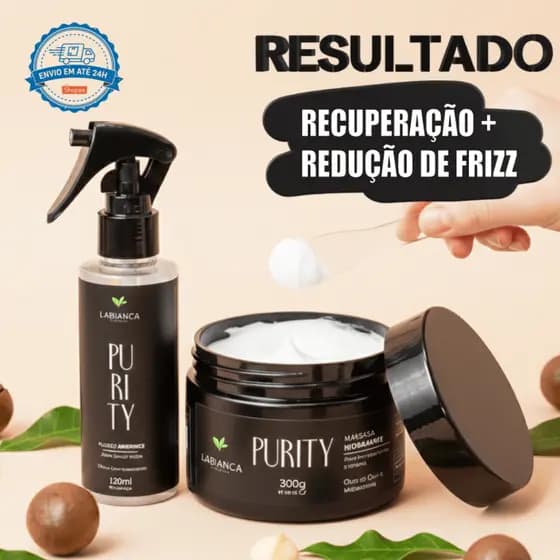 Protetor térmico 230°C + Máscara Hidratação Capilar Intensa - Brilho, Maciez e Controle de Frizz