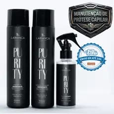 Manutenção de Prótese Capilar - Kit Intermediário- Shampoo, Condicionador e Protetor Térmico