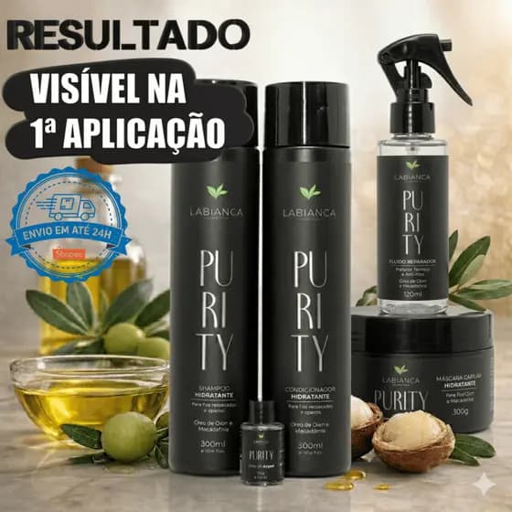 Kit Hidratação de Cabelo - Cronograma Capilar Completo - Hidratação, Nutrição e Brilho Intenso