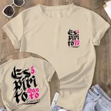 Camiseta Feminina Gospel Espírito Santo  A Casa é Sua  Camisa100% Algodão Religiosa Streetwear