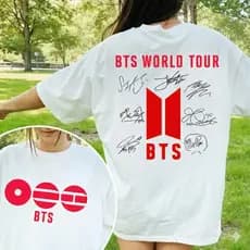 Camiseta Blusa BTS Tour Feminina Masculina Kpop 2026 Show Army Lançamento Algodão Premium