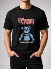Camiseta T-shirt Personalizada Gamer Terror Five Nights At Freddy's Estampa Exclusiva 100% Algodão