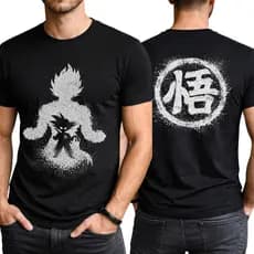 Camiseta Camisa Unissex Anime Goku Desenho Estampada Frente Costas Algodão Premium 30.1