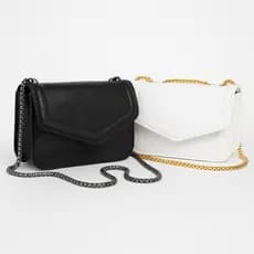 KIT 2 bolsa Lancamento Mini Bag De Festa Metalizada Espelhada Porta Celular Porta Moeda Com Corrente