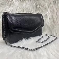 Bolsa Lancamento Mini Bag De Festa Metalizada Espelhada Porta Celular Porta Moeda Com Corrente