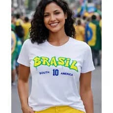 Camiseta Feminina Brasil Futebol Jogo Torcida 2026