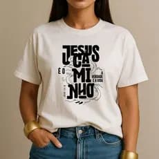 Camiseta Jesus É o Caminho a Verdade e a Vida João 14:6 Cristã Estampa Premium Estilo Camisa