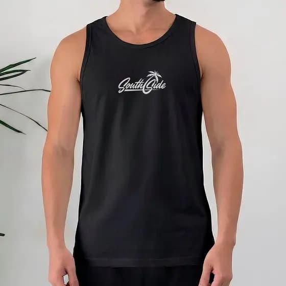 Camiseta Regata Masculina 100% Algodão South Side Estampa Tropical Verão Praia Lifestyle Streetwear