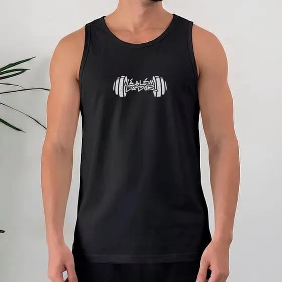 Camiseta Regata Masculina 100% Algodão Vá Além da Dor Estilo Treino Academia Fitness Streetwear