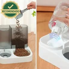 Comedouro e Bebedouro Pet Automático Gravidade 2 em 1 Cães Gatos 2.8L Prático Envio Imediato