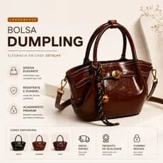 Bolsa Dumpling Feminina Elegante Luxo Premium Grande Capacidade Tiracolo Moderna Casual