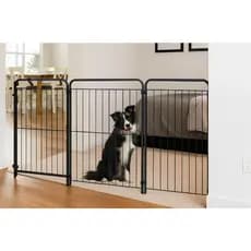 Cercado 3 Módulos + Portão 83cm Utilyse Branco Preto Chiqueirinho Pets Cães Gatos Cachorros Coelhos