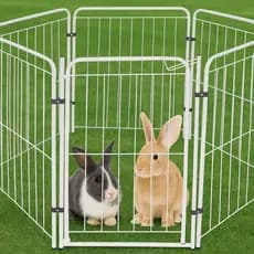 Cercado para Pet 5 Módulos + Portão 83cm Utilyse Branco Preto Chiqueirinho Cães Gatos Coelhos