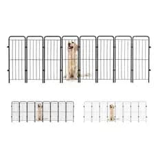 Cercado Divisor de Ambientes Dobrável 98cm com 8 Módulos Utilyse Branco Preto Cães Gatos