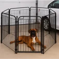 Cercado Pet 6 Módulos + Portão 83cm Utilyse Branco ou Preto Chiqueirinho Cães Gatos