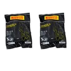2 Câmaras De Ar Bicicleta Aro 14/16 Pirelli Bico Grosso 33mm
