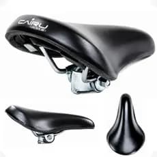Selim Cairu AMS 507 Banco Bicicleta MTB Preto Com Carrinho Castanha 270x160mm Trilha Bike DH